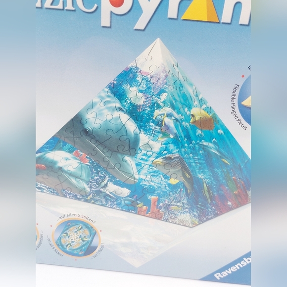 avensburger 240 Piece Puzzle Pyramid -‎ Dolphins/Sea Life - Made In Germany - Picture 2 of 6